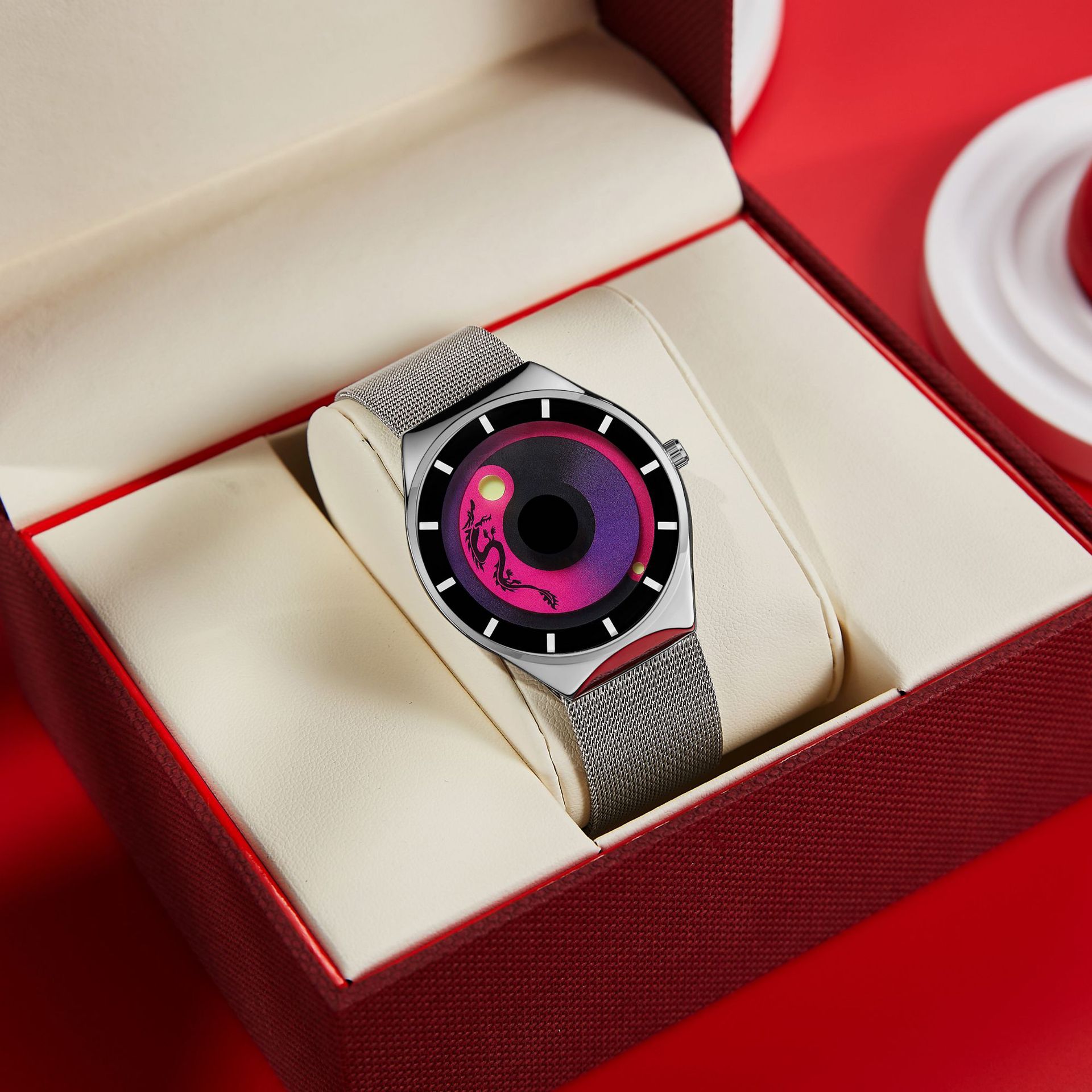 Men's Watch Korean Version Student Simple New Concept High-End Mesh Ribbon Fashion Watch Versatile Waterproof Quartz Watch