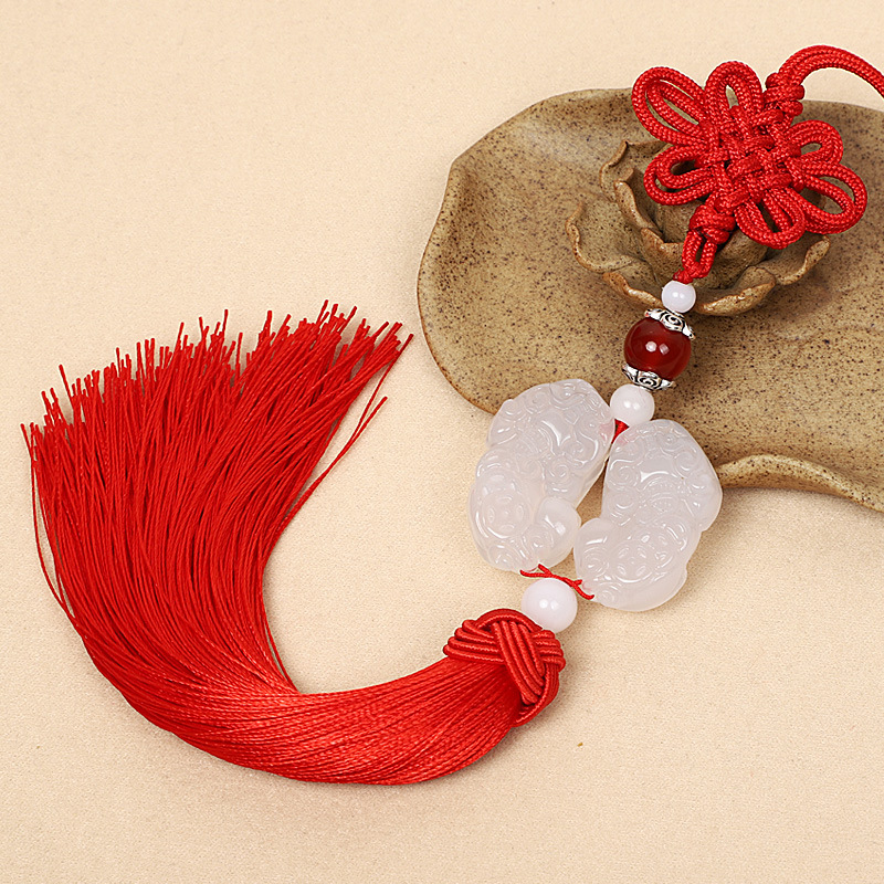 화이트 옥수 더블 브레이브-중국 빨간색 Tasser