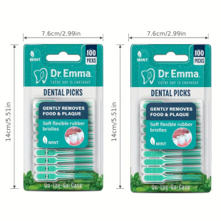 Dr.emma cross-border soft rubber interdental brush I straight interdental brush orthodontic interdental disposable toothpick 100