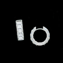 JXJ.s925纯银蒂家 密镶长钻耳环女 气质大牌轻奢小众精致潮耳饰品