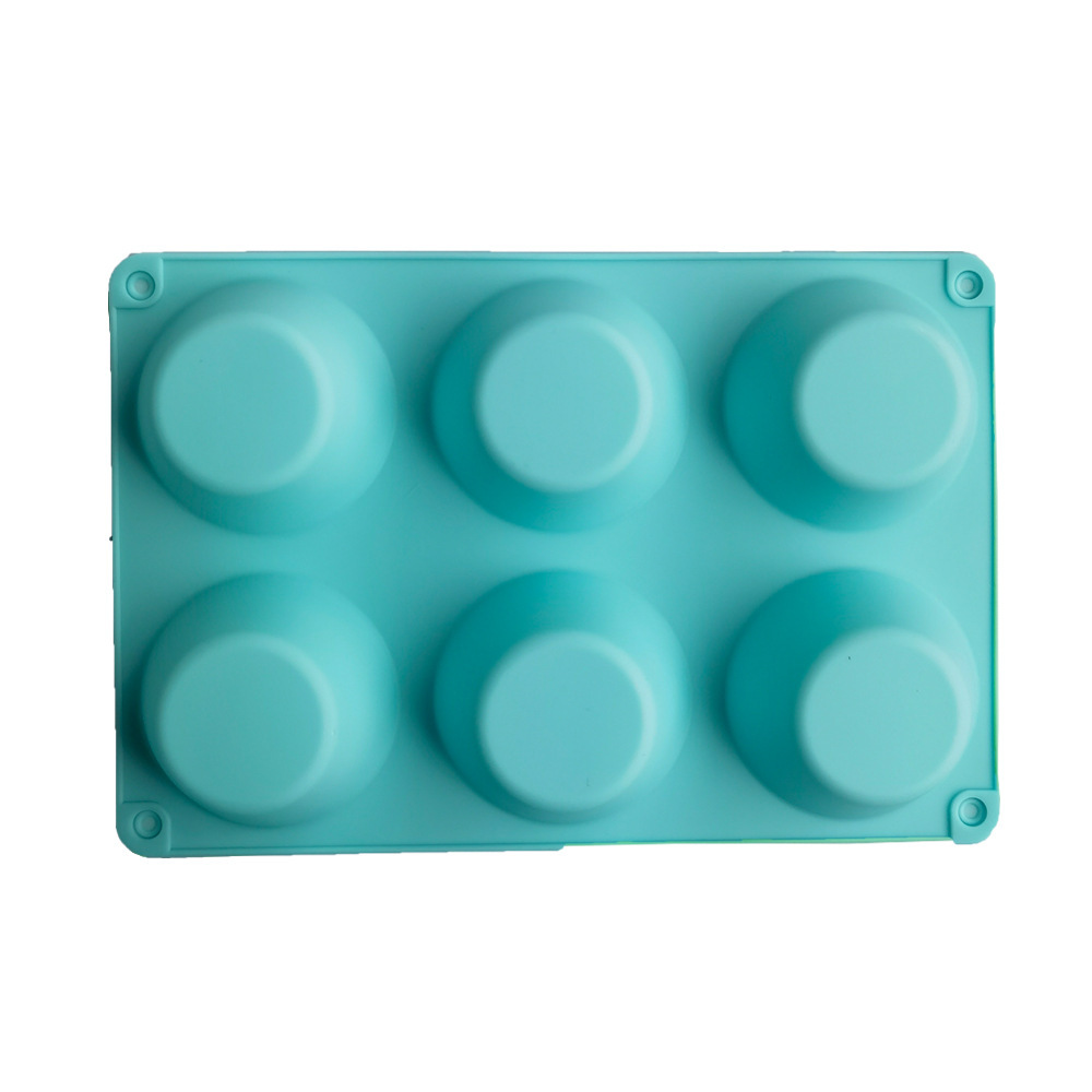6 torta de torta 6 molde de silicona pastel helado pudín molde de postre jabón utensilios