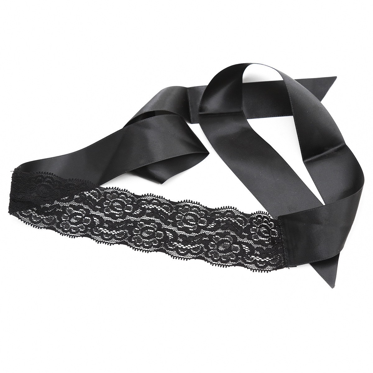 Lace Blindfold Eye Mask with Nipple Covers and Handcuffs — detail image 4
