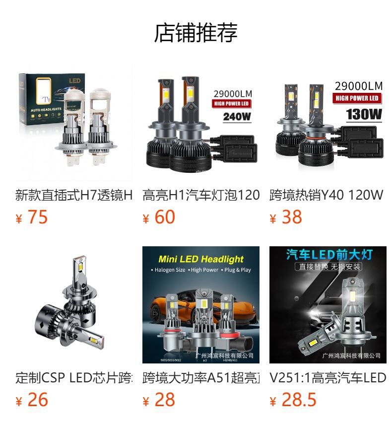Factory hot sale T9 LED car headlight H4 mini far and near integrated projection lens light 9003 bulb
