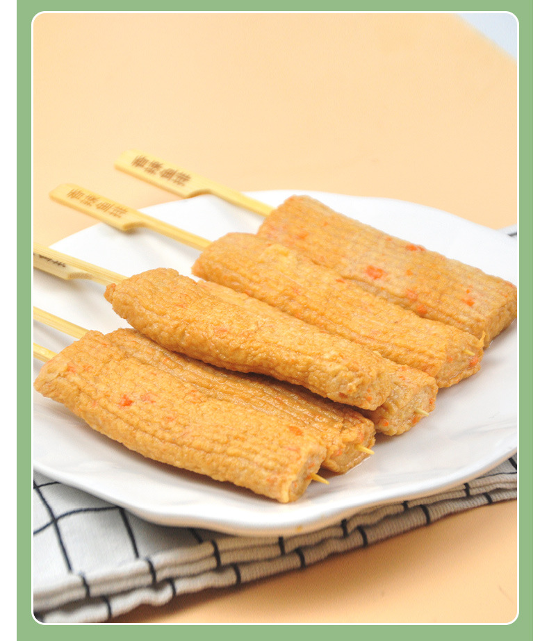 Tengben Flavor Dried Fish Skewers for Commercial Convenience Store, Hot and Spicy Fish Fillet Tempura Skewers for Convenience Store, Same as Convenience Store Style Meat Skewers