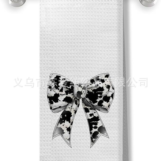 新しいクロスボーダーワッフルタオル、キッチンとバスルームの必需品、高精細プリント、吸水性、効率的な除染と脱脂ハンドタオル|undefined
