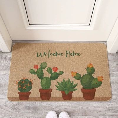 Avtomobil döşəmə paspasları — linen floor mat for home - cactus-4060cm-linen