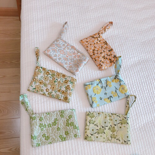 [Suxi Cloth Bag] Literary Retro Chinese Style Fabric Mobile Phone Bag Hand Bag Mini Canvas Bag Storage Bag