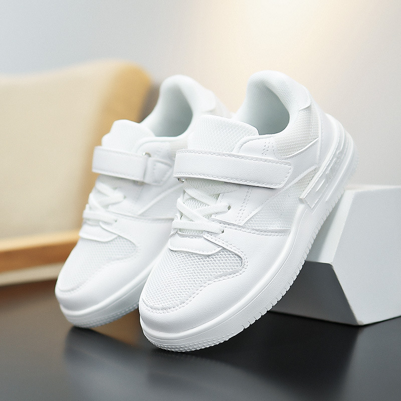 Zapatos blancos para niños 2025 verano nuevo estilo zapatillas blancas marea campus niña zapatos blancos fuerza aérea zapatillas al por mayor