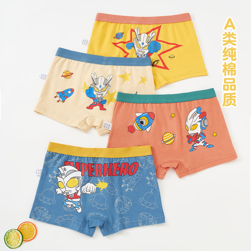 Calzoncillos de algodón para niños de fábrica calzoncillos cortos de algodón delgado de verano calzoncillos sin tope para niños