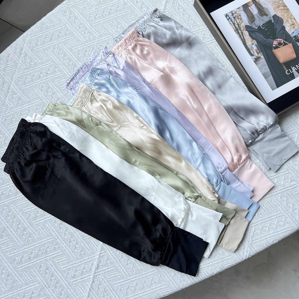 100%桑蠶絲防曬冰袖春夏季真絲透氣防曬涼感袖套工廠直銷高端冰袖