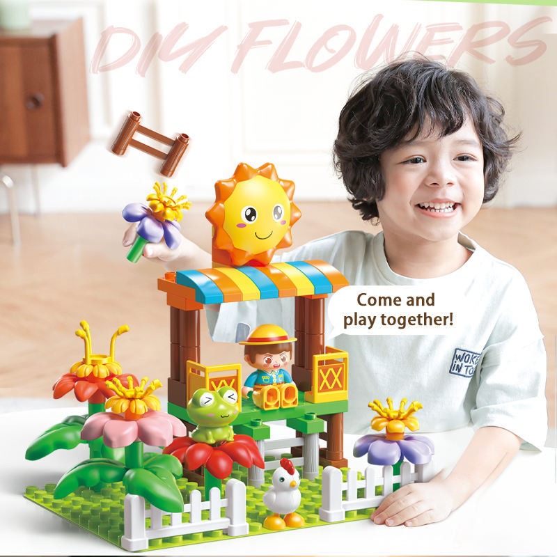 Amazon Sun temático ensamblaje de bloques juguetes infantiles conjuntos de bloques transfronterizos ensamblaje de puzzle juguetes para niños y niñas