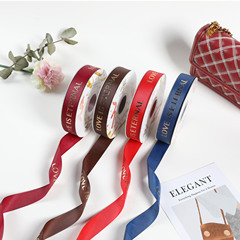 2.5 cm ribbon gift box decoration cake flowers DIY packaging ribbon tie high quality hot stamping ribbon
