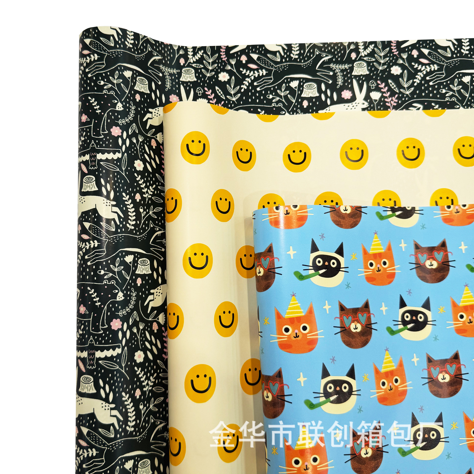 外贸专供 新款易撕带包装纸 无塑撕拉条礼品包装纸