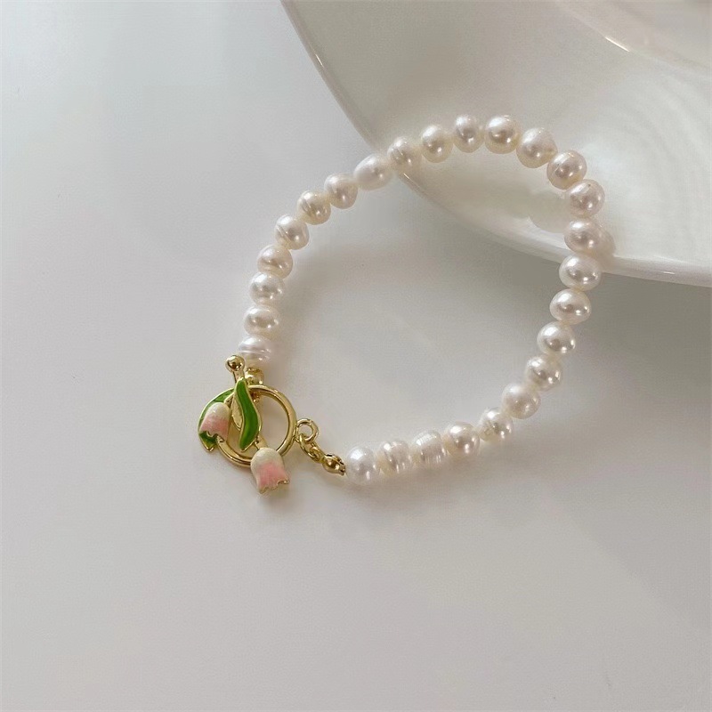 Sweet Flower Imitation Pearl Alloy Women's Necklace display picture 5