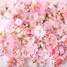 粉色系绢花 玫瑰牡丹假花 花朵 diy手作发箍簪花头饰花环材料