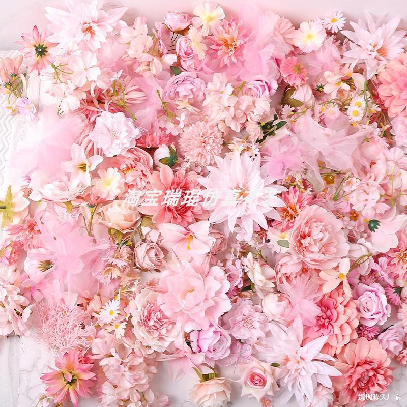 粉色系绢花 玫瑰牡丹假花 花朵 diy手作发箍簪花头饰花环材料