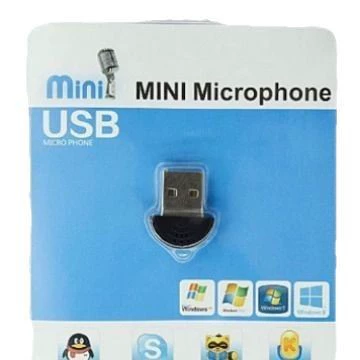 USB мини-микрофон с простым подключением и вариантом Plug-and-Play, 360° всевектор, ноутбук/ПК, компактный 6.5 см