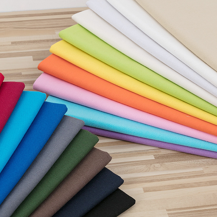 Tejido de lona de algodón 100% material reciclable teñido para la fabricación de bolsas