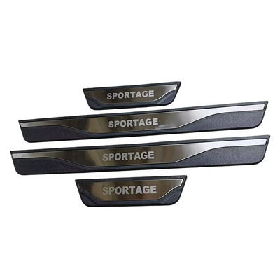 Suitable for Kia Dekorativ pedal başlıqları - sportage-plastic-door-sill-strip-silver