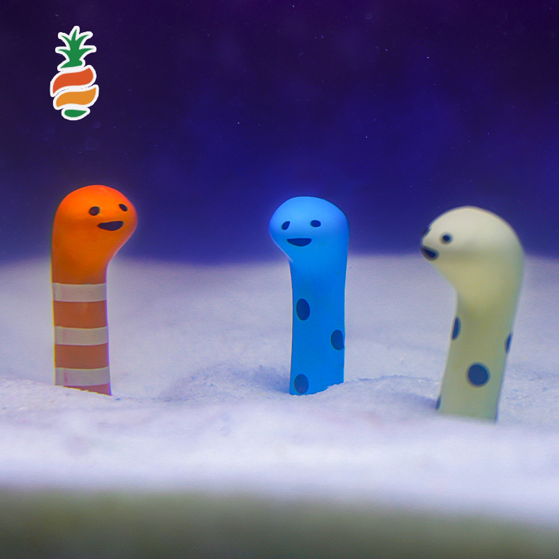 Paisaje paquete decoración pequeña creativa pequeña animación conjunto completo de adornos pecera bajo el agua Anguila