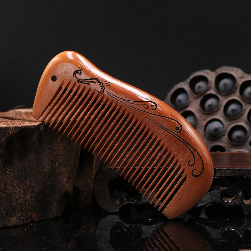 小号桃木梳子13cm孔雀梳子支持打logo刻字免费