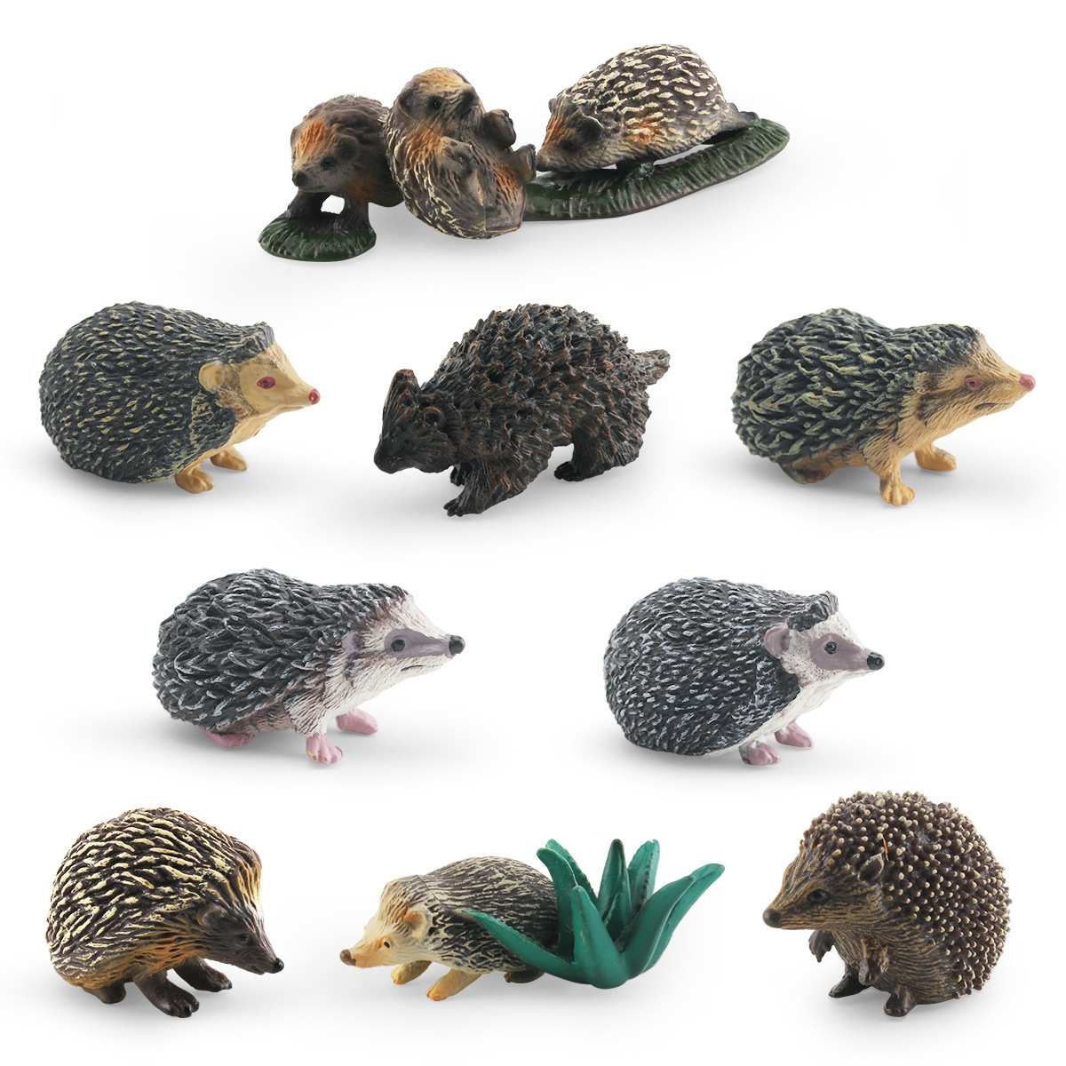 Transfronteriza simulación bosque mamíferos erizo modelo Thorn Grupo erizo ratón robando melón tejón estática escritorio decoración adornos