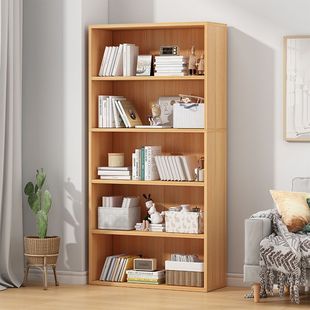 Bookshelf Simple Floor Storage Cabinet Living Room Multi-layer Small Book Cabinet Wall Storage Cabinet Household Multi-functional Storage Cabinet