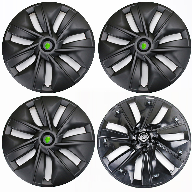 Tesla – Hub cover Cover 19 inch - 19y-old-edged-matte-black-black-label-set-of-4