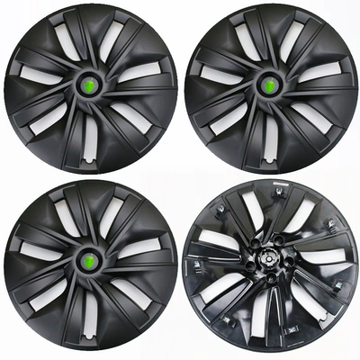 Hub cover Wheel Cover 19-inch Full Edge - 19y-old-style-edged-model-matt-black-black-label-set-of-4