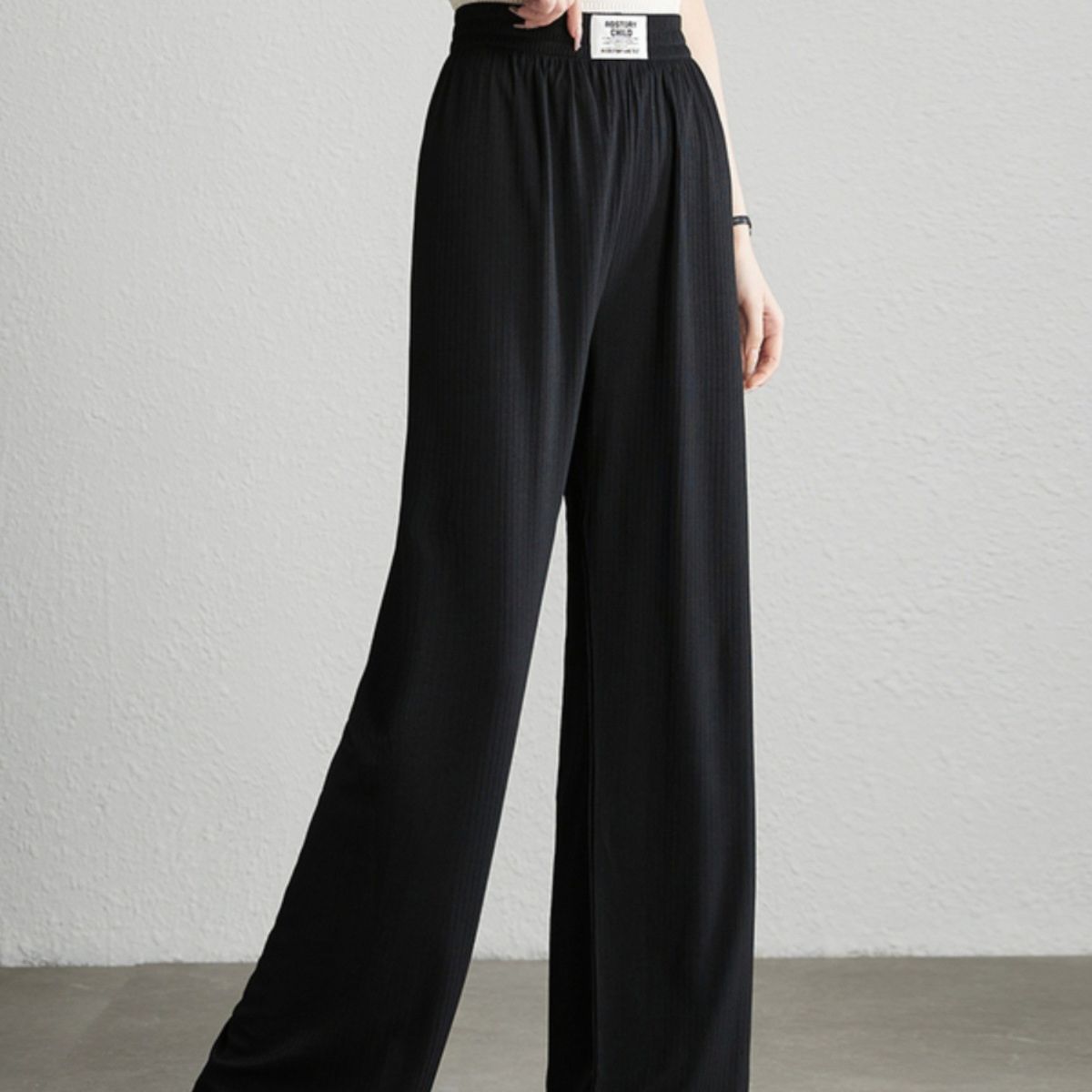 Summer design elastic solid color trousers