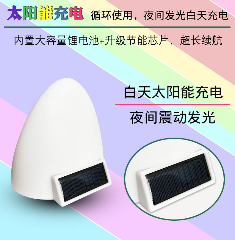 Car Roof Decorative Lights, Cute Cartoon Cat Ear Decorations, Solar-Powered Rechargeable Lights, Car Exterior Ornaments Modification