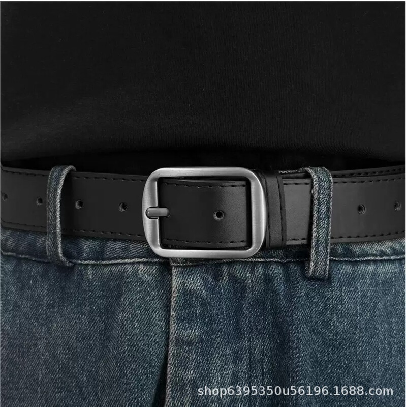Retro Pin Buckle Belt for Women, K-Style, Simple and Versatile, Student Jeans Belt, Unisex, Fashionable, Trendy, Bf Style
