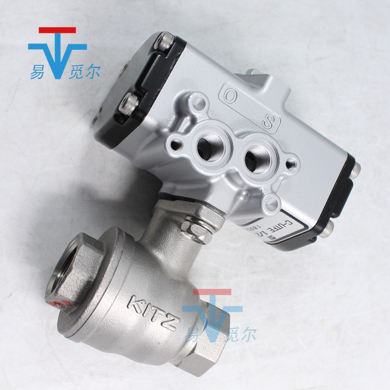 日本北泽开滋KITZ不锈钢316气动球阀C-UTFE CS-UTFE FBS-UTFE阀门