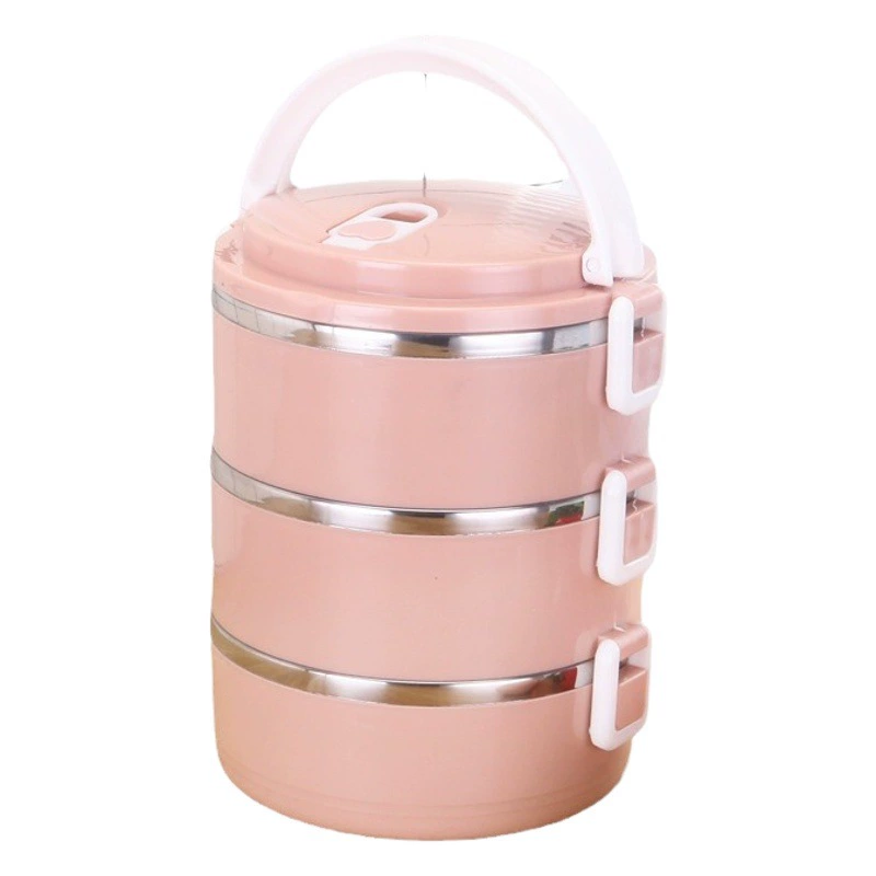Трансграничная нержавеющая сталь изоляционные ланч-бокс герметичный герметичный двухслойный трехслойный четырехслойный студент офисный работник портативный прибор для завтрака