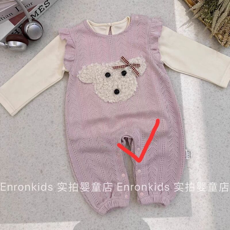 2025新款女童背带裤套装秋装洋气可爱婴儿衣服宝宝两件套春秋爬服|undefined