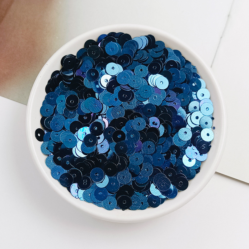 Yaluo PET lentejuelas 6MM ronda plana agujero medio DIY plata fondo multicolor de detección de Chuck de comercio exterior color mezclado PIN de fábrica