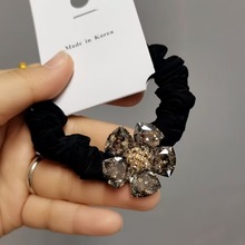 韩系高级感水晶花瓣小肠发圈高弹力头绳扎头发皮筋低马尾发绳头饰