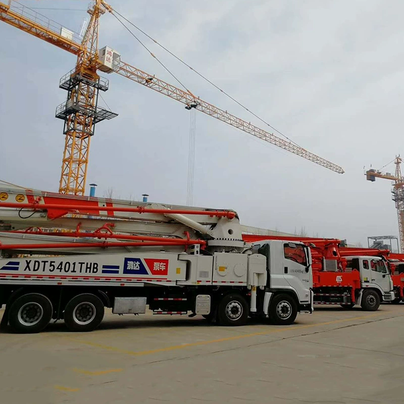 Экспортный бетононасос на шасси 29m с выдвижной стрелой, воздушный насос, установленный на шасси, сельскохозяйственный строительный стреловой насос