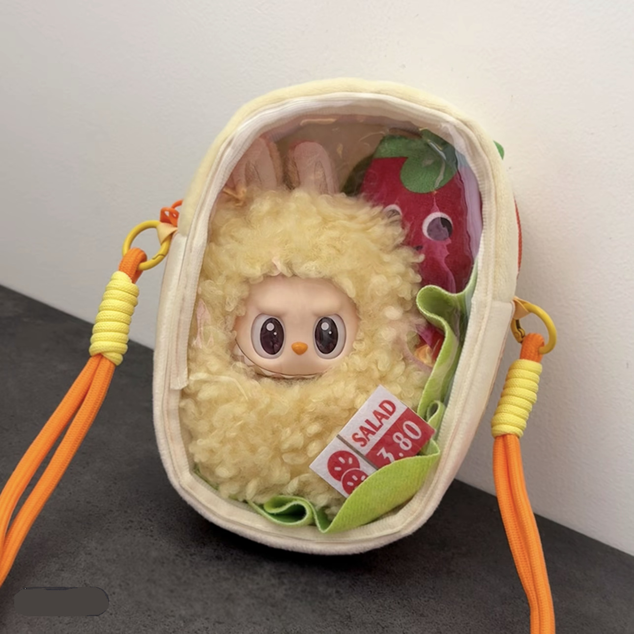 Abeja Linda ropa de muñeca de algodón pequeño sombrero de abeja estilo animal desgaste a juego ropa de muñeca accesorios de felpa ropa