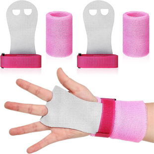 Children's horizontal bar weightlifting barbell dumbbell cowhide non-slip palm protection pull-up palm hard pull grip with gloves
