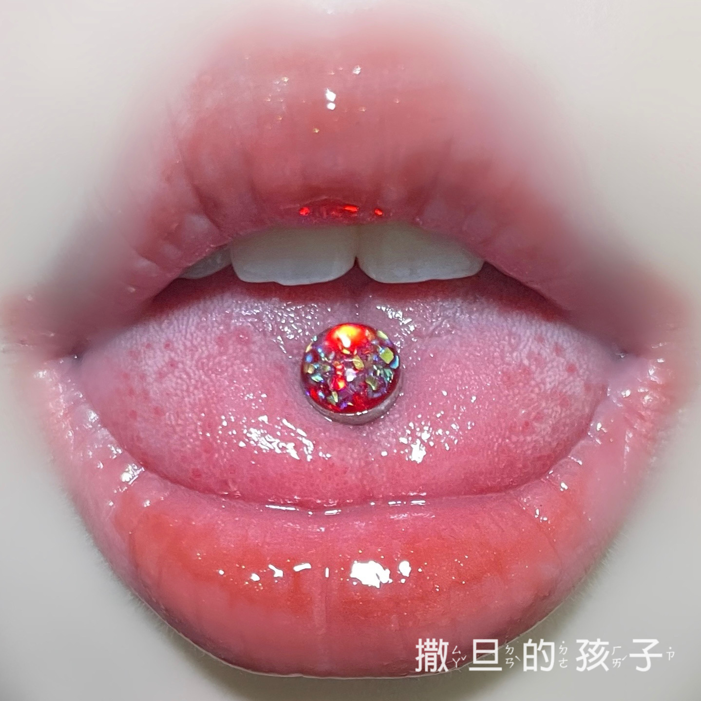 Pointed titanium steel lip stud product view