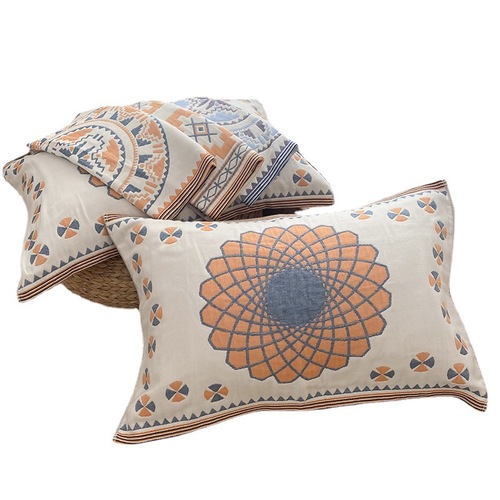 Five-layer pure cotton gauze pillow cover for home couple pillow cover Duoduo wholesale pillow cover manufacturer direct sales and group purchase pillow cover
