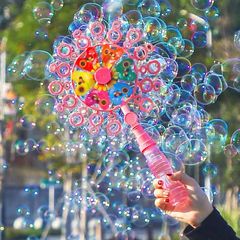 Children's windmill bubble machine girl ins internet celebrity handheld bubble blowing stick toy street stall night market toy wholesale