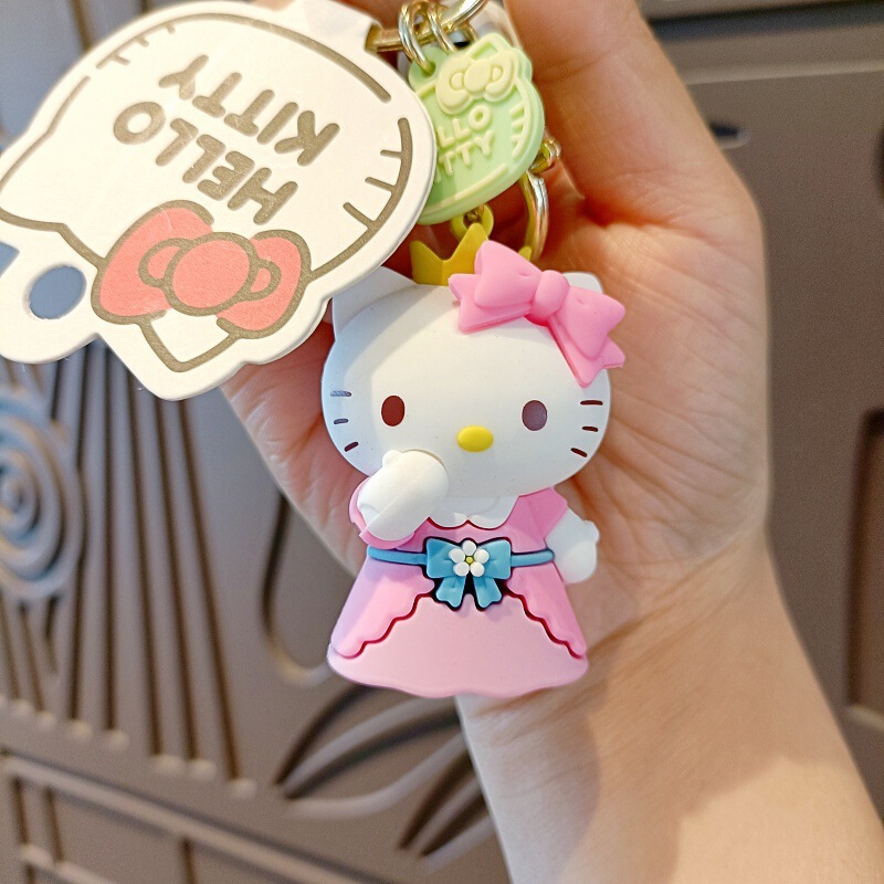 サンリオの着せ替え日記アニメのキーホルダーがかわいいkt猫の公の子のカバンのストラップの女の子のアクセサリー|undefined