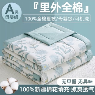 Roland Home Textiles 100% Cotton Cotton Quilt Air-Conditioned Quilt Pure Cotton Machine Washable Summer Cool Quilt Summer Quilt Core