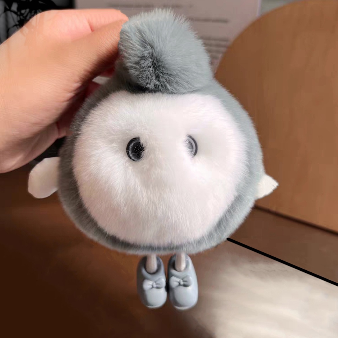Real Rex conejo huevo partido llavero colgante de peluche juguete lindo creativo muñeca bolsa adornos