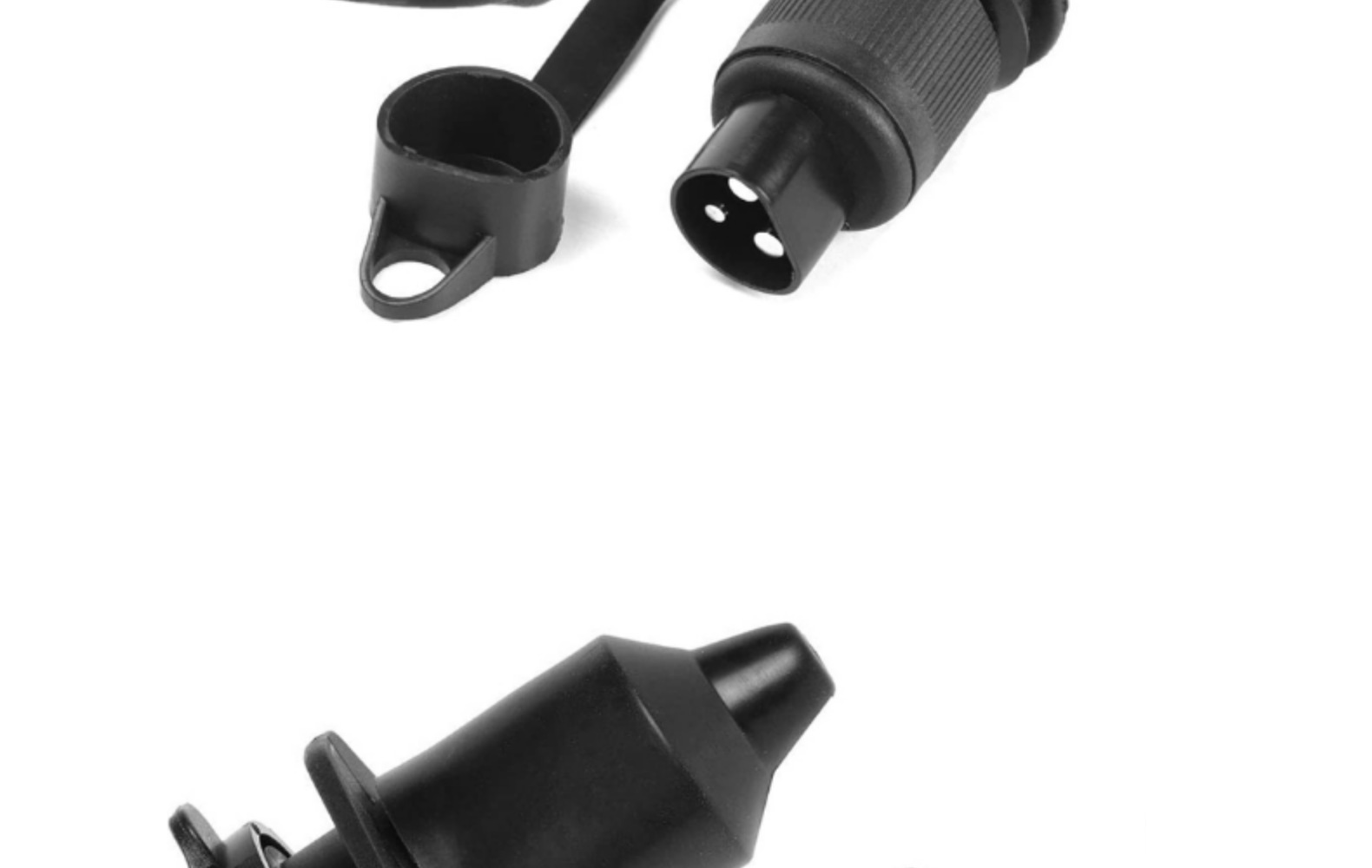 European-style car 3-hole plug 3-core socket trailer adapter truck interface RV power cord socket connector