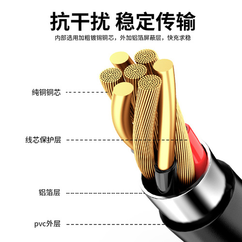 V3 data cable MP3 driving recorder elderly mobile hard drive trapezoidal mini usb extended head charging cable