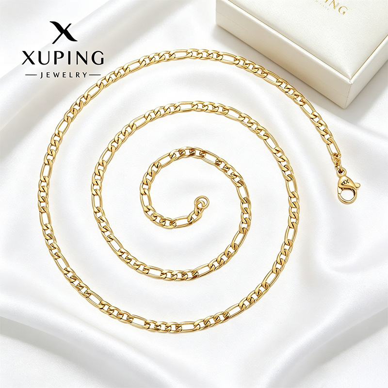 Xuping acero inoxidable 14k collar de collar de collar de estilo europeo y americano clásico transfronterizo accesorios accesorios de collar al por mayor para mujeres