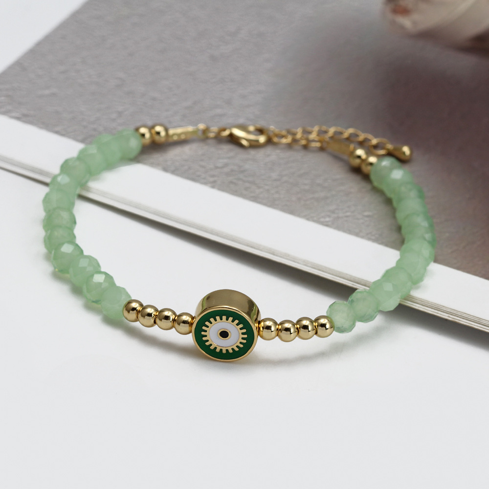 Cartoon Style Eye Copper Enamel Bracelets 1 Piece